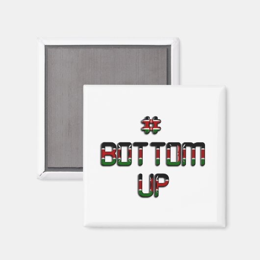 Onderaan Kenia Peace Love and Unity Magneet (Voorkant / Achterkant)