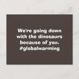 Onderaan met Het Globale Verwarmen van Briefkaart