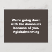 Onderaan met Het Globale Verwarmen van Briefkaart (Voorkant)