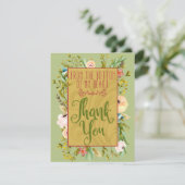 Onderaan mijn hart Floral Hartelijk dank Bedankkaart (Staand voorkant)