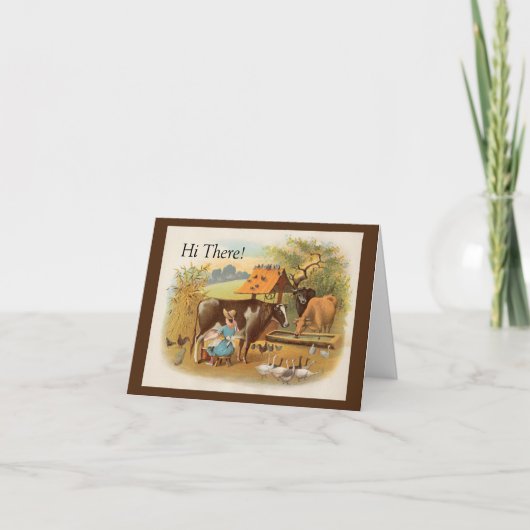 Onderaan op de Boerderij Note Card Kaart (Voorkant)
