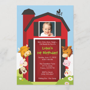 Onderaan op het Boerderij - uitnodiging van de Bir