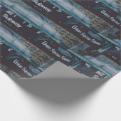 Onderaardse blauwvintonijn cadeaupapier (Hoek)