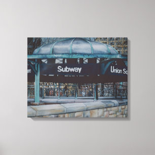 Onderaardse blauwvintonijn canvas afdruk