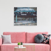 Onderaardse blauwvintonijn canvas afdruk (Insitu (Woonkamer))