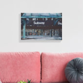 Onderaardse blauwvintonijn canvas afdruk (Insitu (Woonkamer))