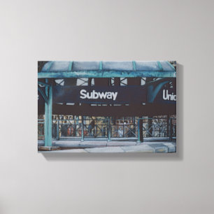 Onderaardse blauwvintonijn canvas afdruk