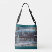 Onderaardse blauwvintonijn crossbody tas (Achterkant)