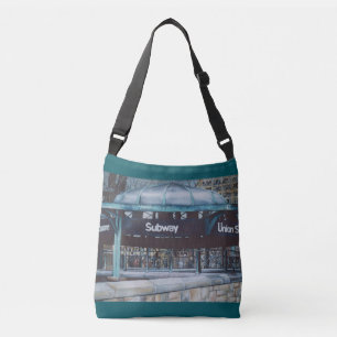Onderaardse blauwvintonijn crossbody tas