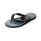 Onderaardse blauwvintonijn kinder teenslippers (Schuin)