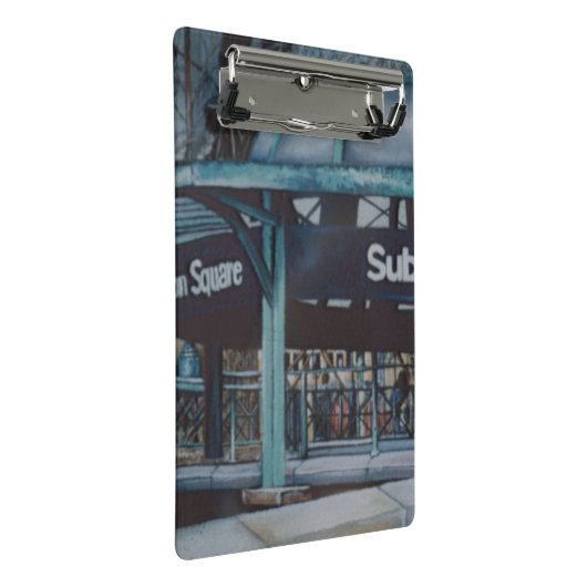 Onderaardse blauwvintonijn mini klembord (Schuin)