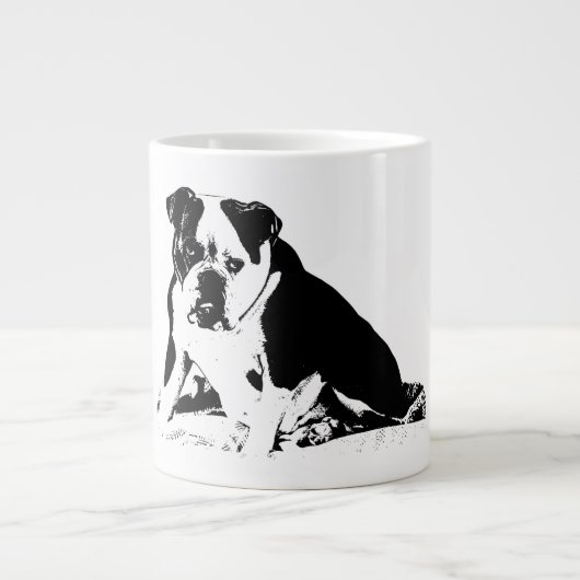 Onderbeet Attitude, Bold B&W Grote Koffiekop (Voorkant)