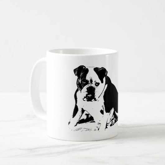 Onderbeet Attitude, Bold B&W Koffiemok (Voorkant links)