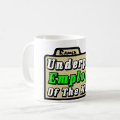 Onderbetaald werknemer van de maand! koffiemok (Voorkant links)