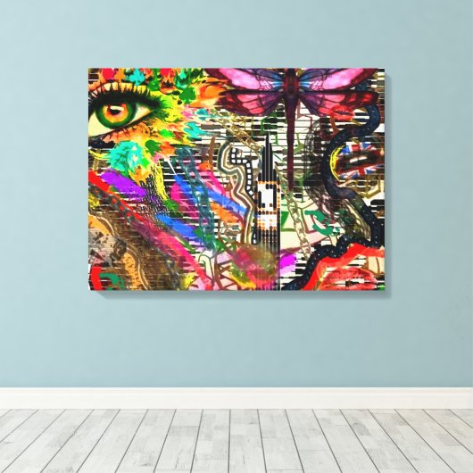 Onderbewuste Dreams Digitale Collage van KEB Canvas Afdruk (Insitu (Houten vloer))