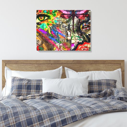 Onderbewuste Dreams Digitale Collage van KEB Canvas Afdruk (Insitu (Slaapkamer))