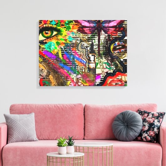 Onderbewuste Dreams Digitale Collage van KEB Canvas Afdruk (Insitu (Woonkamer))