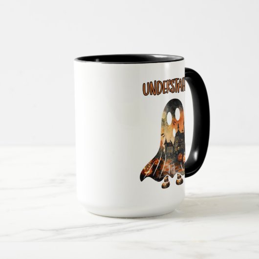 Onderbezette Humor Sarcastic Halloween Ghost Mok (Voorkant rechts)