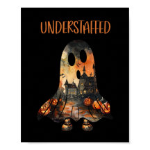 Onderbezette sarcastische Halloween-geest