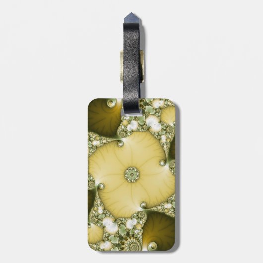 Onderbloem Fractal Bagagelabel (Achterkant verticaal)