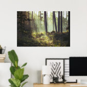 Onderborstelpatroon in het bos poster (Thuiskantoor)