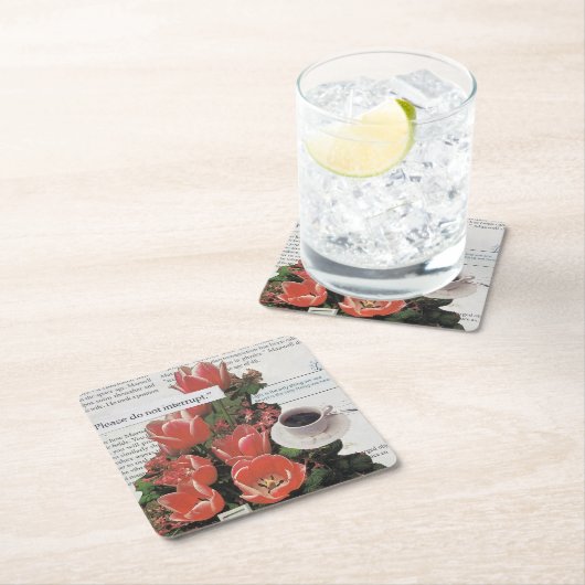 Onderbreek alsjeblieft het nieuws over koffietijdf kartonnen onderzetters (Insitu)