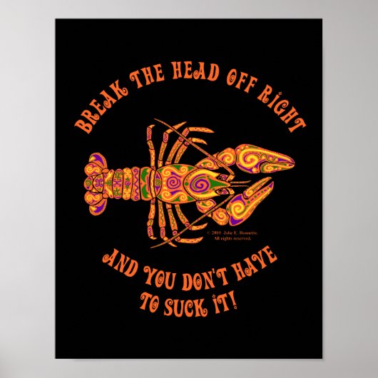Onderbreek de afdruk van het hoofd-kruipvis poster (Voorkant)
