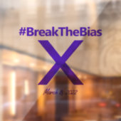 Onderbreek de Bias Hashtag 8 Vrouwendag 2022 Raamsticker (Vel 2)