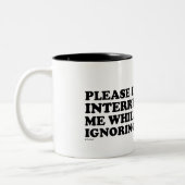 Onderbreek de heer Rude niet Tweekleurige Koffiemok (Links)