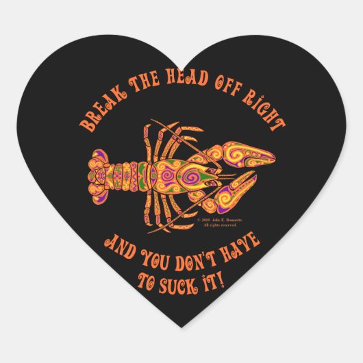 Onderbreek de Sticker van het hart van de zeekreef (Voorkant)