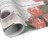 Onderbreek geen Geld Ochtend Koffie Thee Tijd Cadeaupapier (Rol Hoek)