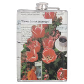 Onderbreek geen Geld Ochtend Koffie Thee Tijd Heupfles (Achterkant)