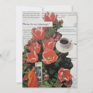 Onderbreek geen Geld Ochtend Koffie Thee Tijd Kaart