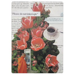 Onderbreek geen Geld Ochtend Koffie Thee Tijd Klembord