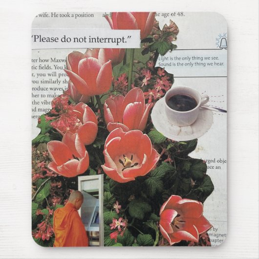 Onderbreek geen Geld Ochtend Koffie Thee Tijd Muismat (Voorkant)