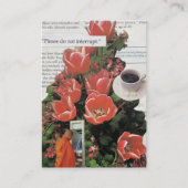 Onderbreek geen Geld Ochtend Koffie Thee Tijd Visitekaartje (Voorkant)