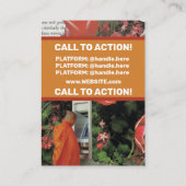 Onderbreek geen Geld Ochtend Koffie Thee Tijd Visitekaartje (Achterkant)