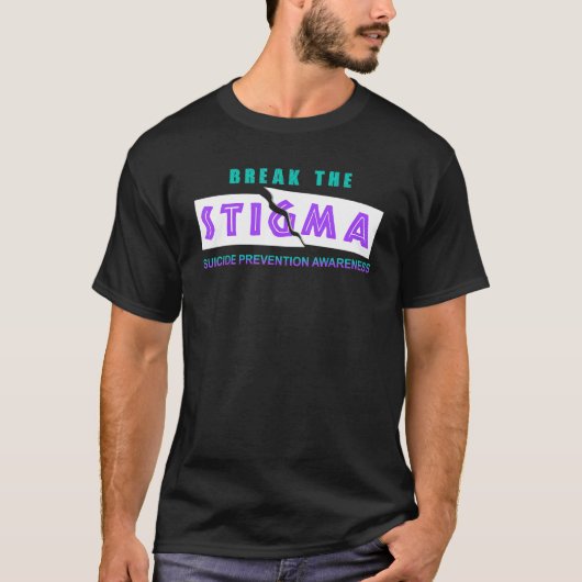 Onderbreek het bewustzijn van Stigma-zelfmoordprev T-shirt (Voorkant)