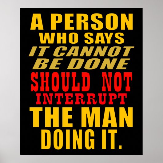 Onderbreek het man/de vrouw niet om het citaat te poster (Voorkant)