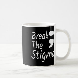 Onderbreek het Stigma Semicolon Suicide Prevention Koffiemok