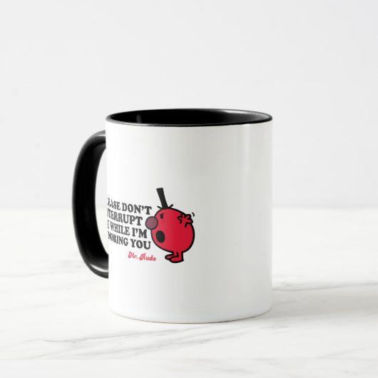 Onderbreek meneer Rude niet Mok (Voorkant links)