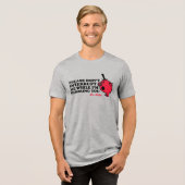 Onderbreek meneer Rude niet Tri-Blend Shirt (Voorkant volledig)