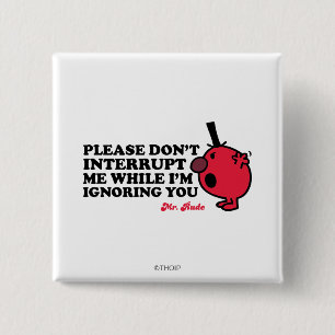 Onderbreek meneer Rude niet Vierkante Button 5,1 Cm