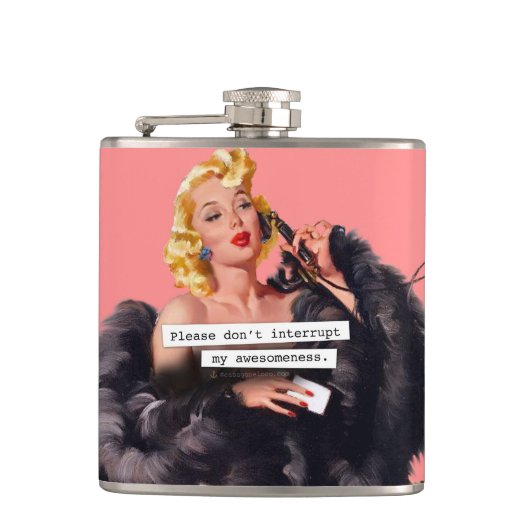 Onderbreek mijn bewustzijn niet heupfles (Voorkant)