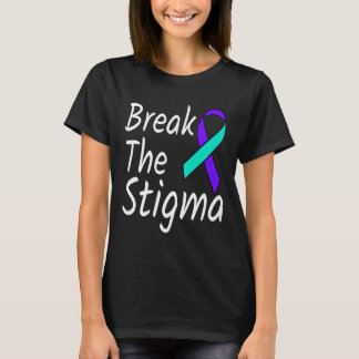 Onderbreek Stigma Suicide Prevention Ribbon Awaren T-shirt