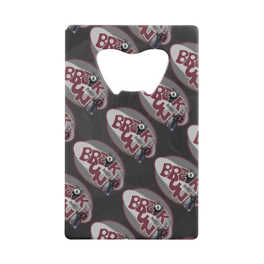 Onderbreken en rennen creditkaart flessenopener (Voorkant)