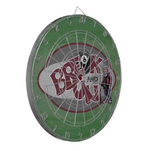 Onderbreken en rennen dartbord (Voorkant Links)