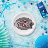 Onderbreken en rennen papieren bordje (Feest)