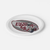 Onderbreken en rennen papieren bordje (Gekanteld)