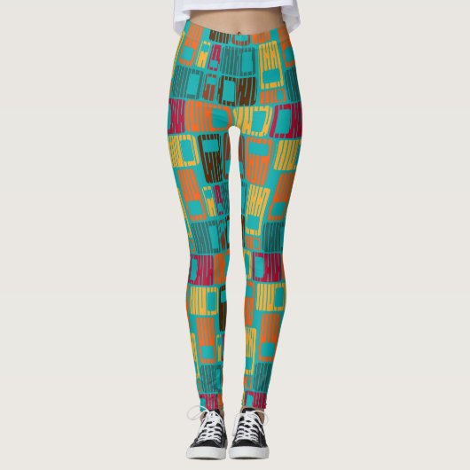 onderbroken rechthoeken leggings (Voorkant)